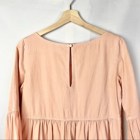 Anthropologie Holding Horses Pink Ombre Lilibet Raw Hem Babydoll Mini Dress 2 - Picture 4 of 6